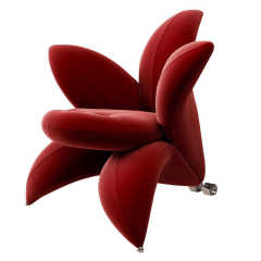 Factory Wholesale Nordic Lily Flower Chair Custom Fabric Petal Single Sofa Chair