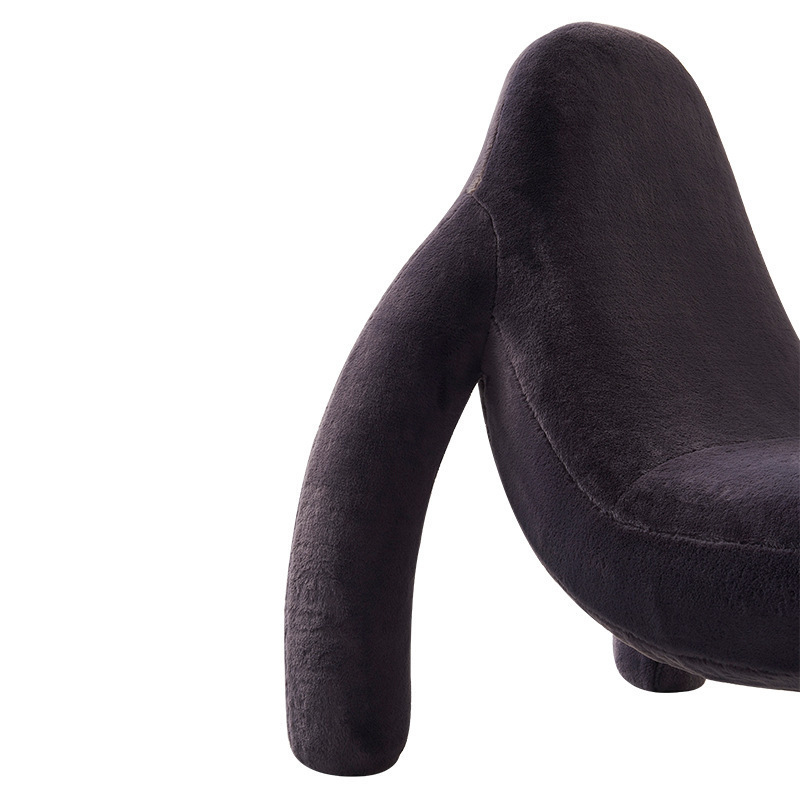 Mid Century Modern Velvet Sushi Roll Chair Gold Metal Legs Living Room Armchair