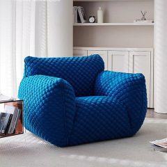 Factory Direct Modern Minimalist "Blue Fatty" Armchair, Living Room/Balcony/Bedroom Lounge Chair