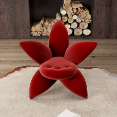 Factory Wholesale Nordic Lily Flower Chair Custom Fabric Petal Single Sofa Chair