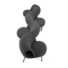Mid Century Modern Velvet Sushi Roll Chair Gold Metal Legs Living Room Armchair