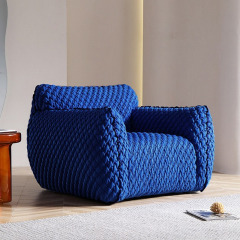 Factory Direct Modern Minimalist "Blue Fatty" Armchair, Living Room/Balcony/Bedroom Lounge Chair