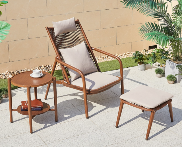 U Shape Small Size Outdoor Sofa Set, Comfort Lounge Area for Compact Spaces