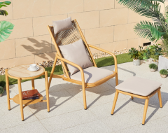 Nordic Modern Aluminum Outdoor Sofa, Minimalist Patio Couch with Removable Cushions, All-Weather Metal Frame for Villa Balcony