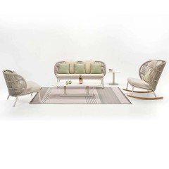 High-back Single Sofa customized size Rattan Wicker Outdoor Sofa