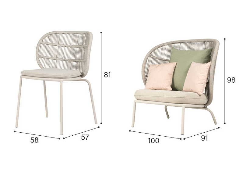 High-back Single Sofa customized size Rattan Wicker Outdoor Sofa