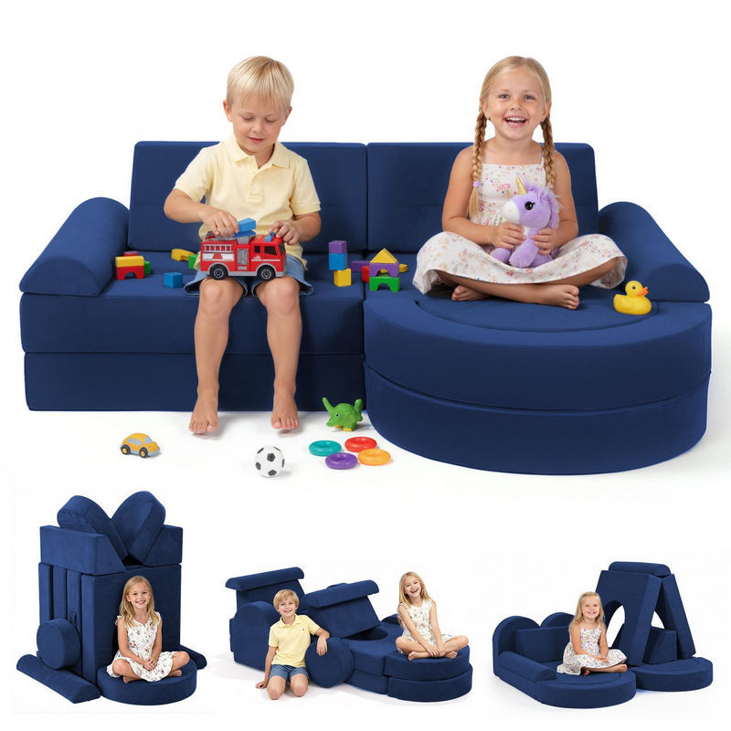 Customizable Foldable Memory Foam Toddler Mattress, Portable Outdoor Travel Bed & Kids Sofa