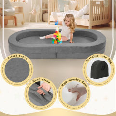 Wholesale Portable Kids Travel Bed, 3-in-1 Foldable Foam Sofa Bed for Toddlers, With Storage Bag for Drop Shipping