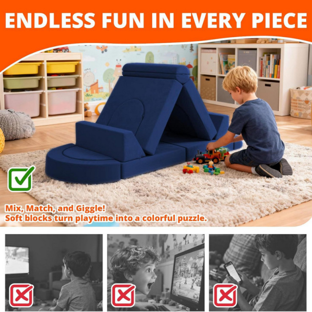 Customizable Foldable Memory Foam Toddler Mattress, Portable Outdoor Travel Bed & Kids Sofa