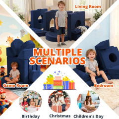 Customizable Foldable Memory Foam Toddler Mattress, Portable Outdoor Travel Bed & Kids Sofa