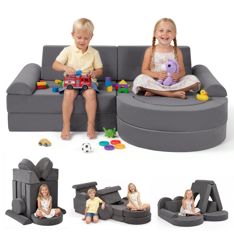 Customizable Foldable Memory Foam Toddler Mattress, Portable Outdoor Travel Bed & Kids Sofa