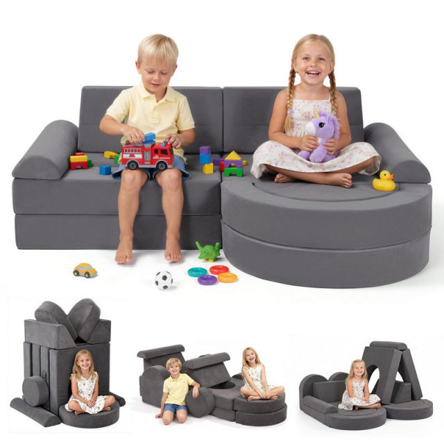 Customizable Foldable Memory Foam Toddler Mattress, Portable Outdoor Travel Bed & Kids Sofa