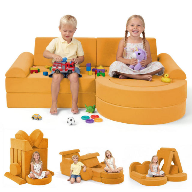 Customizable Foldable Memory Foam Toddler Mattress, Portable Outdoor Travel Bed & Kids Sofa