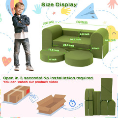 Factory Direct Custom Convertible Kids Play Couch, OEM Modular Foam Building Block Sofa for Toddlers