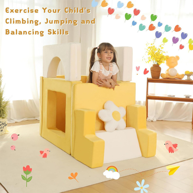 Factory Direct Multi-piece Kids Modular Building Block Sofa, Multi-purpose Educational Play Couch for Boys Girls, OEM Custom Home Foam Playset