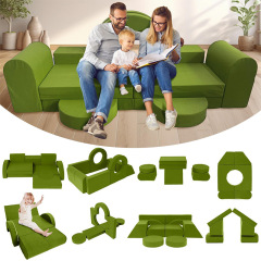 Factory Direct Custom Convertible Kids Play Couch, OEM Modular Foam Building Block Sofa for Toddlers