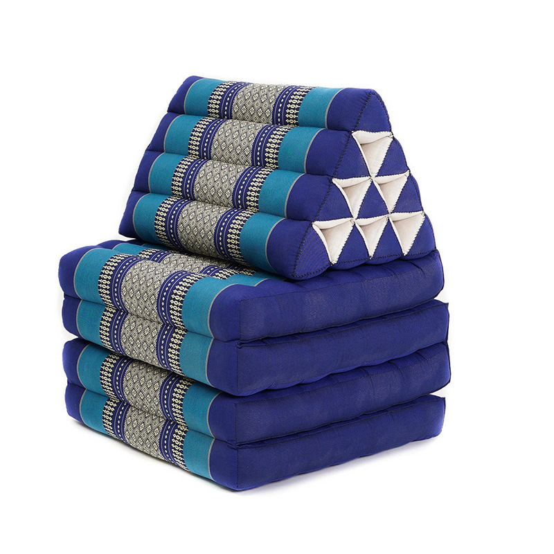 Custom Foldable Thai Style Triangle Floor Cushion, Multifunctional Ethnic Floor Pillow for Meditation & Relaxation
