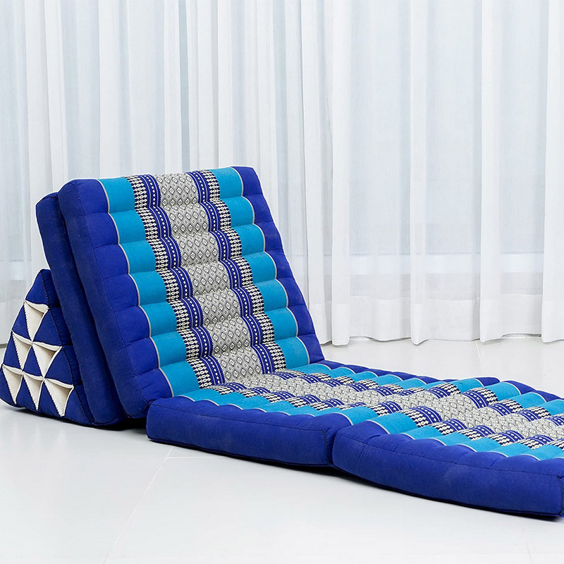 Custom Foldable Thai Style Triangle Floor Cushion, Multifunctional Ethnic Floor Pillow for Meditation & Relaxation