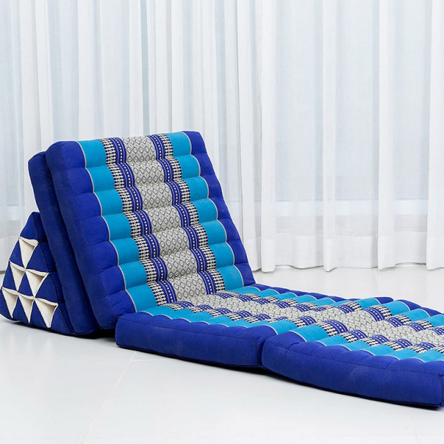 Custom Foldable Thai Style Triangle Floor Cushion, Multifunctional Ethnic Floor Pillow for Meditation & Relaxation