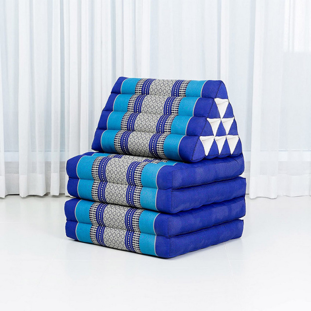 Custom Foldable Thai Style Triangle Floor Cushion, Multifunctional Ethnic Floor Pillow for Meditation & Relaxation