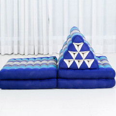 Custom Foldable Thai Style Triangle Floor Cushion, Multifunctional Ethnic Floor Pillow for Meditation & Relaxation