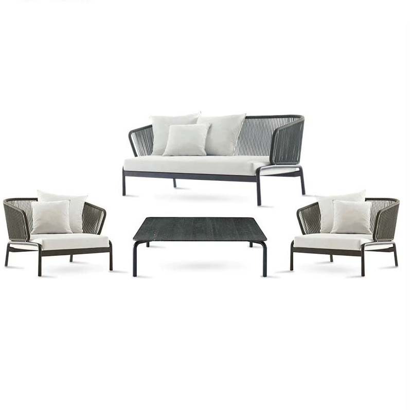 Outdoor Patio Rattan Sofa, Sunproof Waterproof Living Room Leisure Chair