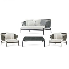 Outdoor Patio Rattan Sofa, Sunproof Waterproof Living Room Leisure Chair