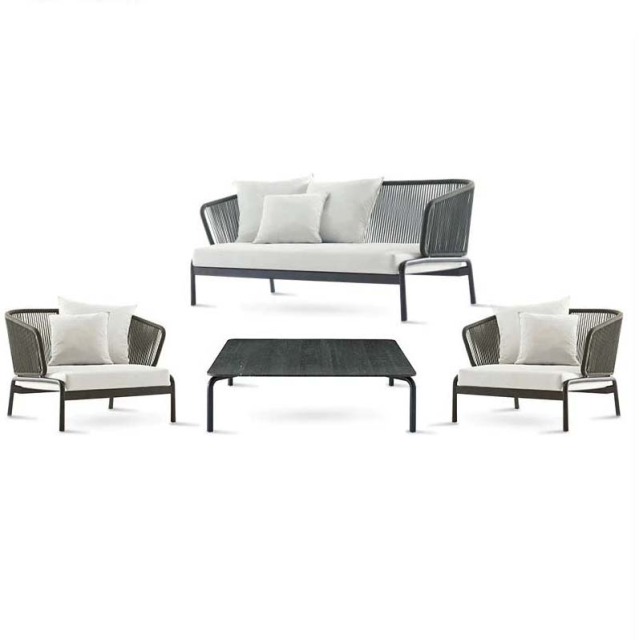 Outdoor Patio Rattan Sofa, Sunproof Waterproof Living Room Leisure Chair