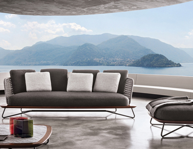 Small Space Patio Sofa, Nordic Minimalist Balcony Sunproof Rattan Chair