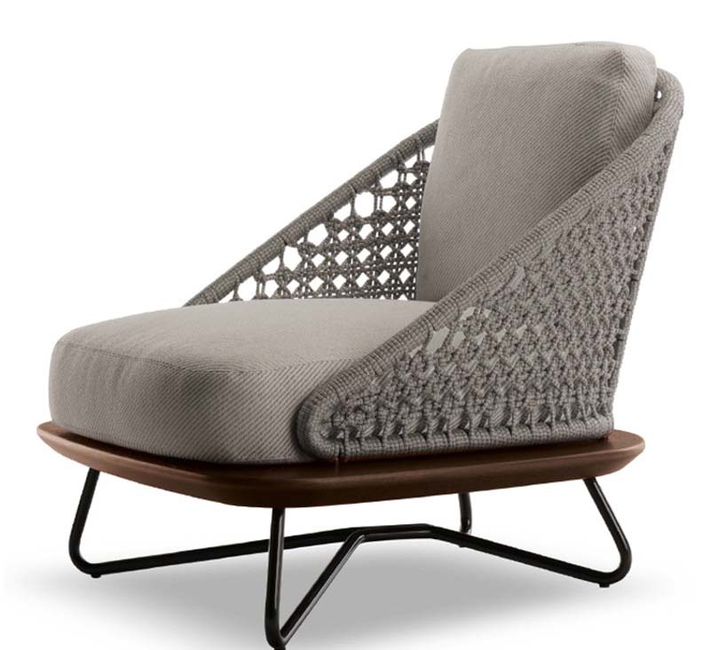 Small Space Patio Sofa, Nordic Minimalist Balcony Sunproof Rattan Chair