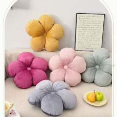 Flower Shaped Throw Pillow Sofa Cushion, Fresh Style Back Pillow, Soft Mat for Tatami Bay Window Sofa