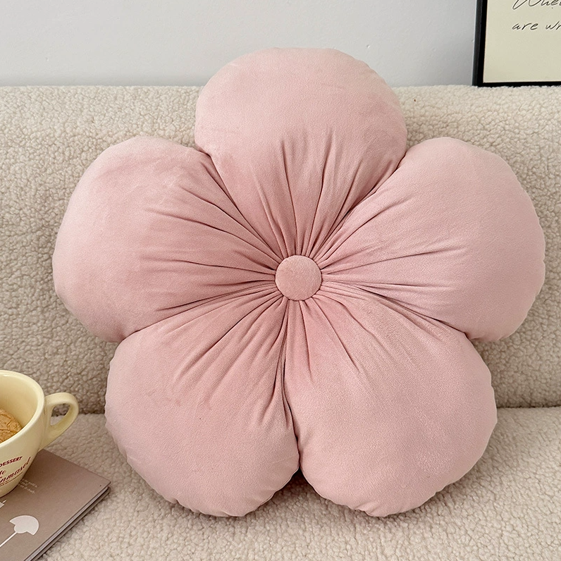 Flower Shaped Throw Pillow Sofa Cushion, Fresh Style Back Pillow, Soft Mat for Tatami Bay Window Sofa