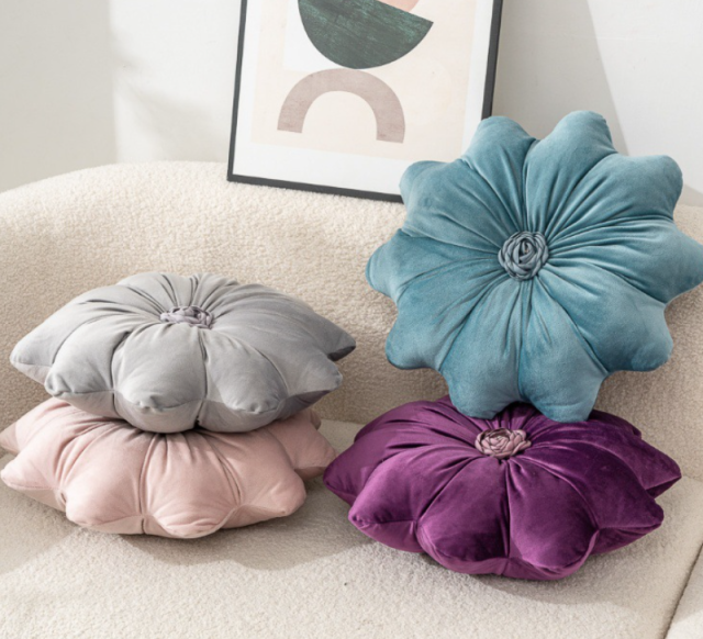 Holland Velvet Solid Color Soft Throw Pillow Home Sofa Cushion
