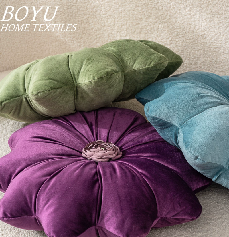 Holland Velvet Solid Color Soft Throw Pillow Home Sofa Cushion