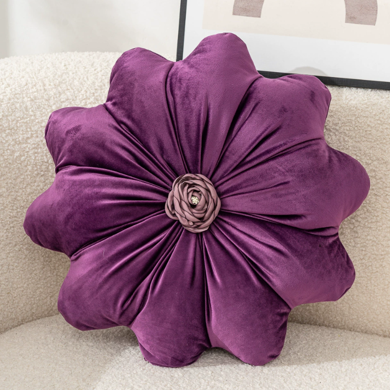 Holland Velvet Solid Color Soft Throw Pillow Home Sofa Cushion