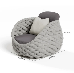 Waterproof Outdoor Patio Sofa, Lazy Leisure Rattan Chair