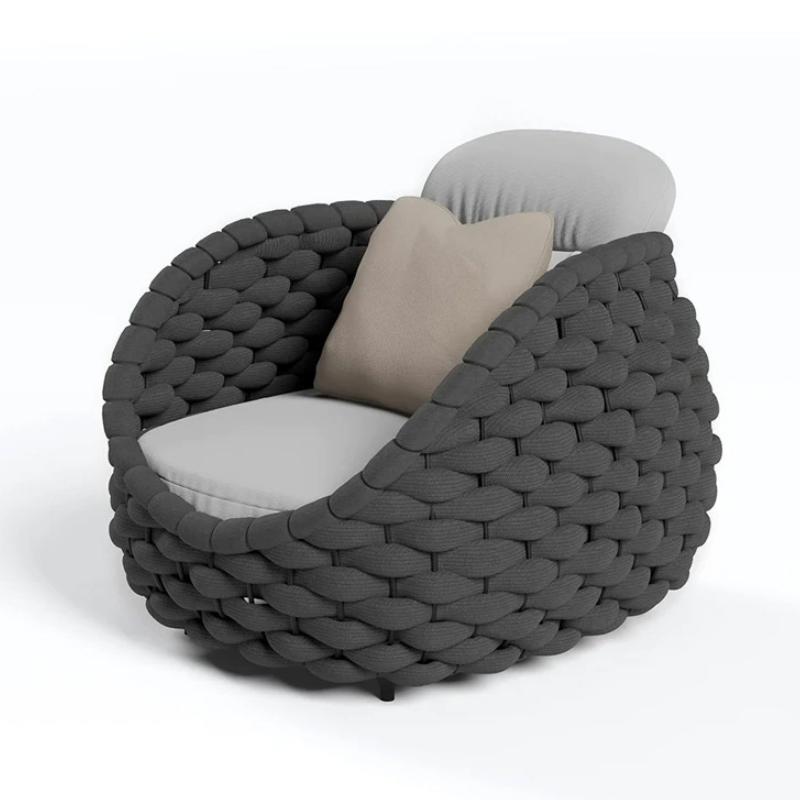 Removable Washable Patio Sofa, Outdoor Rainproof Rattan Leisure Furniture
