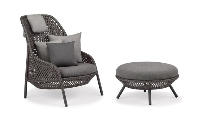 Minimalist Aluminum Alloy Outdoor Sofa, Wear-resistant Leisure Sofa for Courtyard Garden