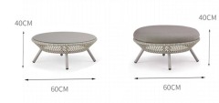 Minimalist Aluminum Alloy Outdoor Sofa, Wear-resistant Leisure Sofa for Courtyard Garden