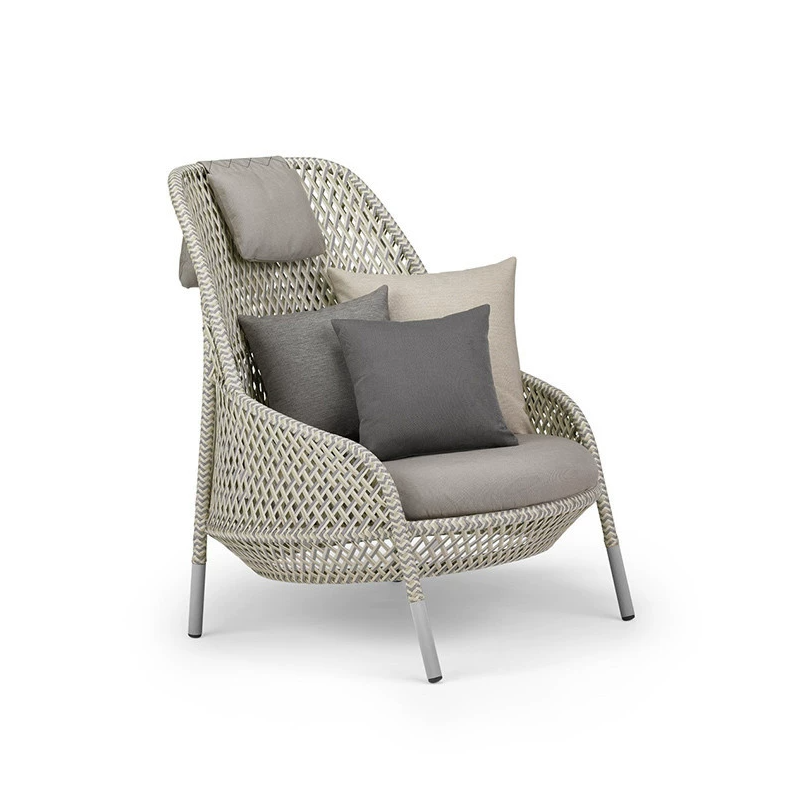 Minimalist Aluminum Alloy Outdoor Sofa, Wear-resistant Leisure Sofa for Courtyard Garden