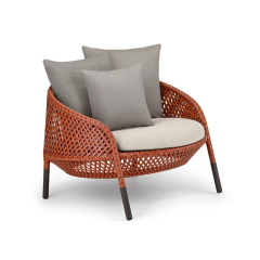 Minimalist Aluminum Alloy Outdoor Sofa, Wear-resistant Leisure Sofa for Courtyard Garden