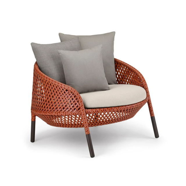 Minimalist Aluminum Alloy Outdoor Sofa, Wear-resistant Leisure Sofa for Courtyard Garden