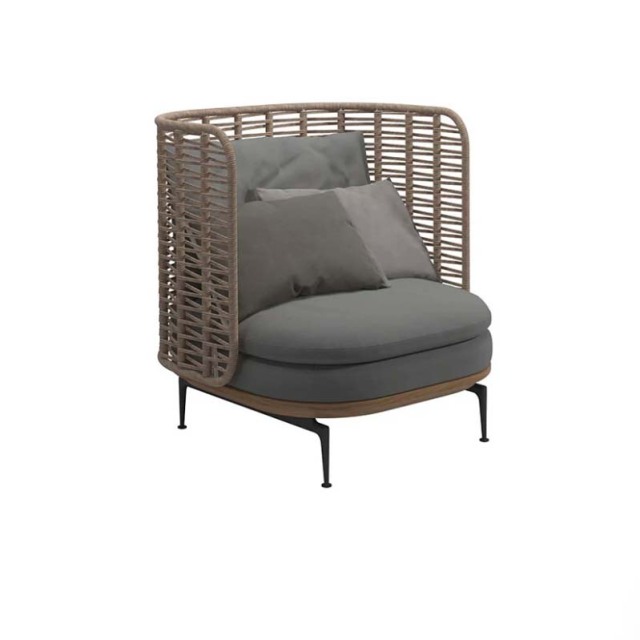Widen Enlarged Outdoor Rattan Sofa, Anti-aging Leisure Sofa for Courtyard Homestay