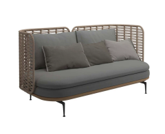 Widen Enlarged Outdoor Rattan Sofa, Anti-aging Leisure Sofa for Courtyard Homestay