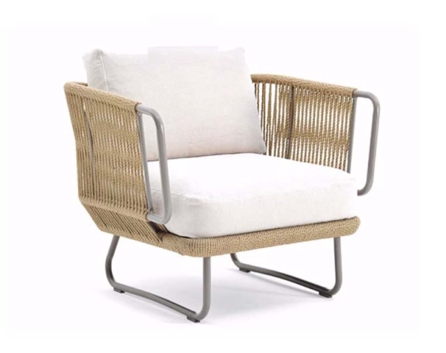 Patio Rattan Lazy Sofa, Outdoor Waterproof Sunproof Sofa