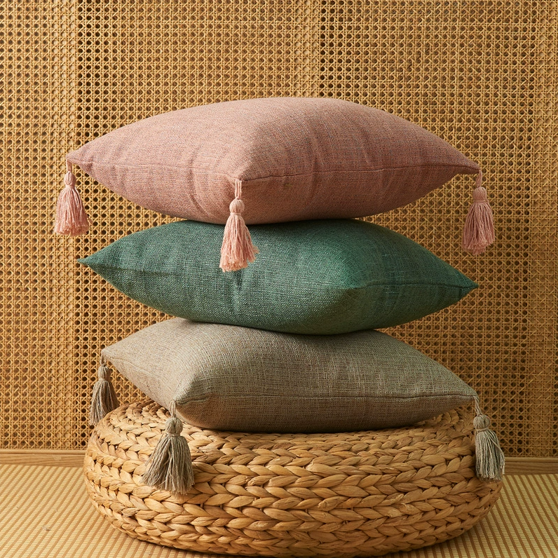 Linen cushion Macramé Woven Boho Pillow Simple styles