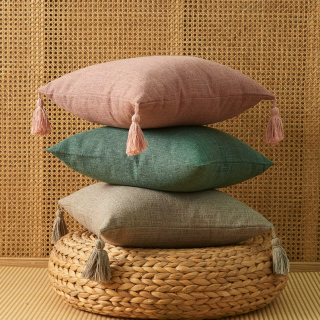Linen cushion Macramé Woven Boho Pillow Simple styles