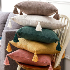 Linen cushion Macramé Woven Boho Pillow Simple styles