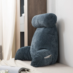 Snow Hibiscus Single Person Back Cushion
