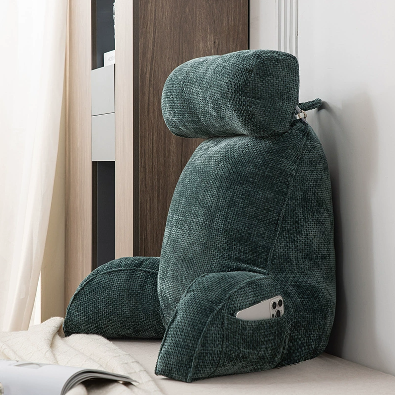 Snow Hibiscus Single Person Back Cushion